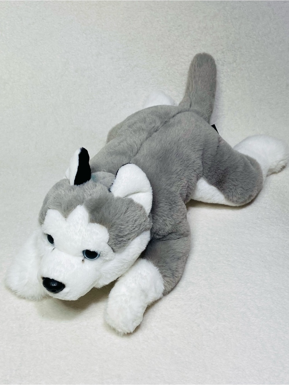 14” FAO Schwarz Husky Plush Realisitic Husky Plush
